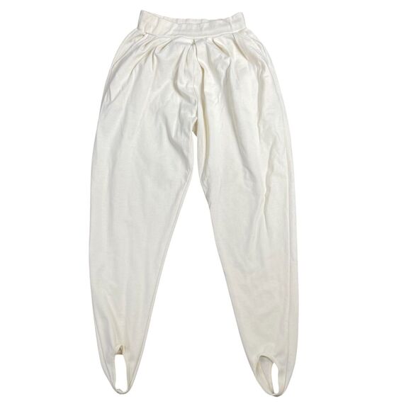 VTG 80s Harem High Waist Stirrup Pants Sz M Stretch Pleated Pockets Riding Pant - Picture 1 of 7